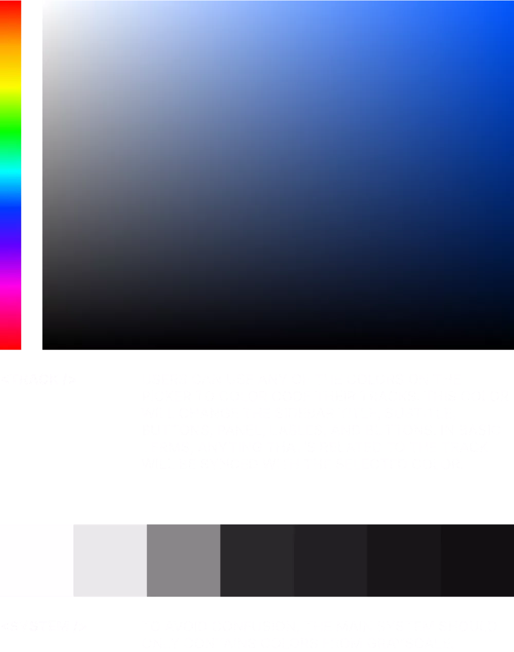 The Angine design system rules and usage for colors
