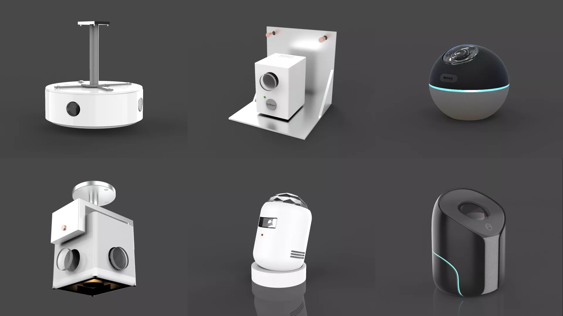 Iterations of differnet models exploring the look and feels of the final product