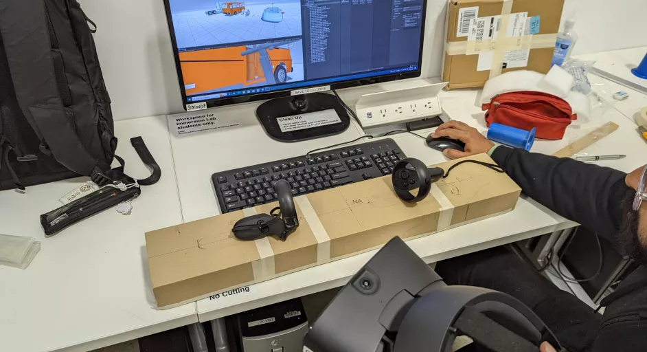 A image showing the syncing process of the VR controller to Unity