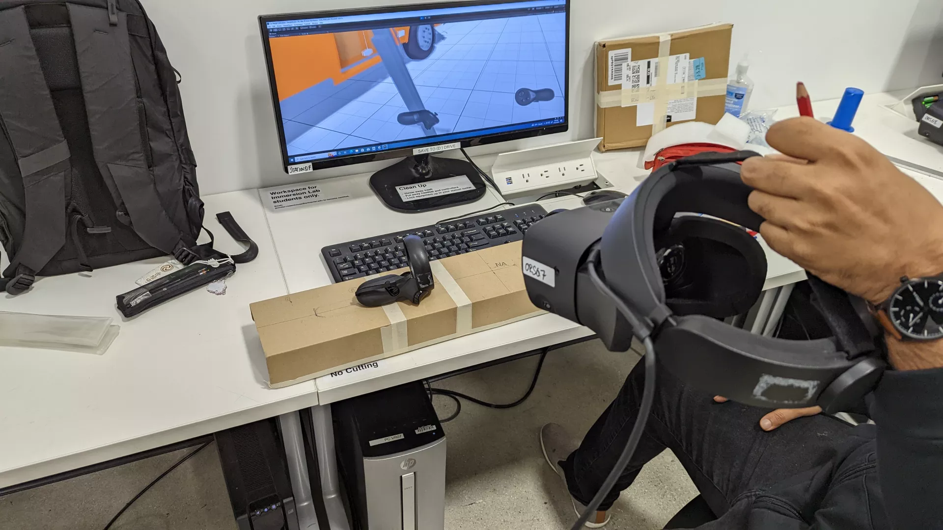 A image showing the process of syncing the physical prototype to the digital version